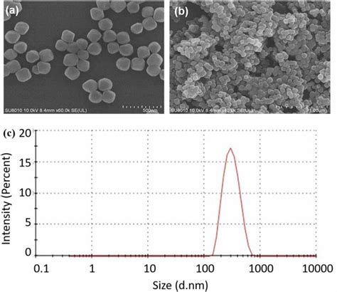 SEM Images Of GA MOFs A 5 FU GA MOFs B And Particle Size