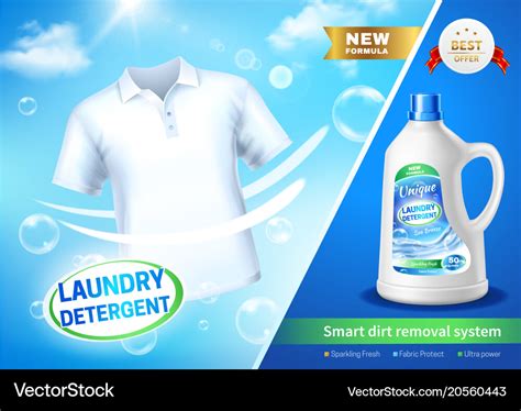 Realistic Laundry Detergent Ad Poster Royalty Free Vector