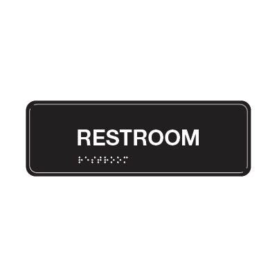 Restroom - ADA Braille Tactile Signs | Emedco