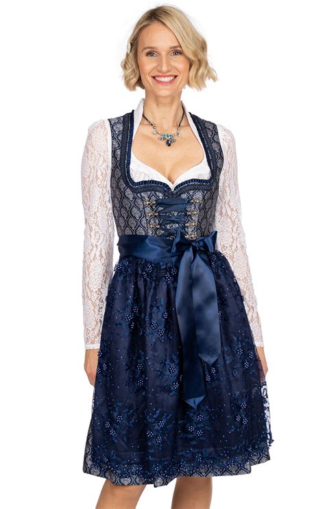 Kr Ger Dirndl Midi Dirndl Tlg Cm Freya Marine Alpenclassics De