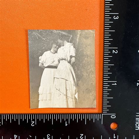 Sapphic Embrace Early 1900s Vintage Photo Lesbian Interest Pride