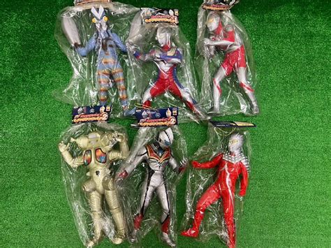 【未使用に近い】【未開封 保管品】『10 217』ウルトラマンシリーズ ビッグサイズソフビフィギュア1 全3種 2 全3種 6体セットの落札