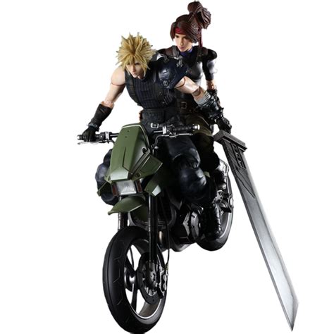 Final Fantasy VII - Jessie, Cloud & Motorcycle - Play Arts Kai - 10” Action Figure Set