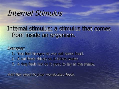 Stimulus Meaning 