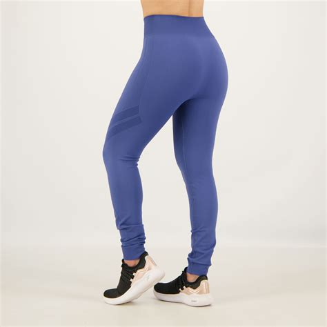 Cal A Legging Selene Sem Costura Feminina Azul Futfanatics