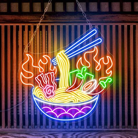 Hot Ramen Neon Sign Spicy Noodles Neon Signs Delicious Noodles