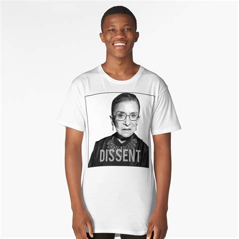 Ruth Bader Ginsburg Rbg Dissent Collar Long T Shirt By Starkle