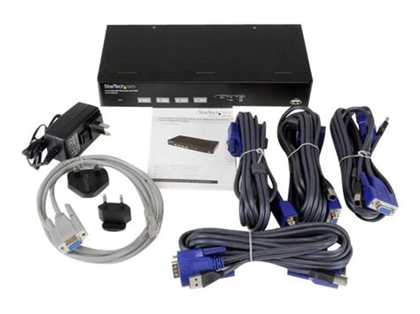 Startech 4 Port Usb Vga Kvm Switch With Ddm Fast Switching And Cables