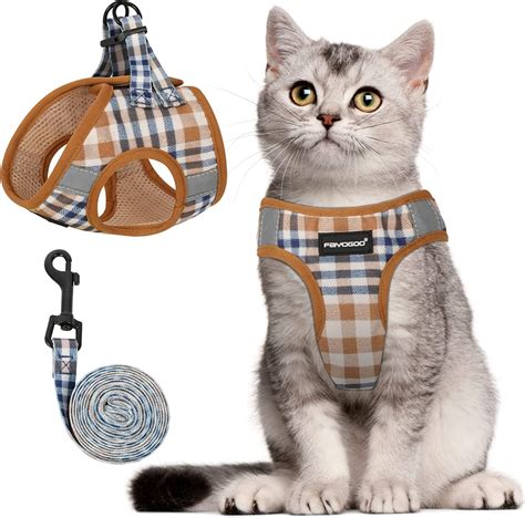 Cat Harness And Leash Set For Walking Escape Proof Kitten Harness And