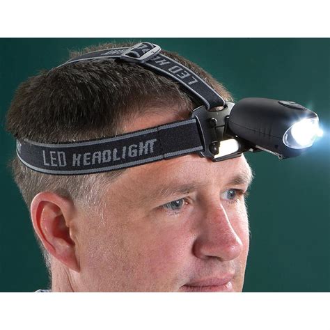 Crank Powered 3 LED Head Lamp 168015 Headlamps Lanterns At