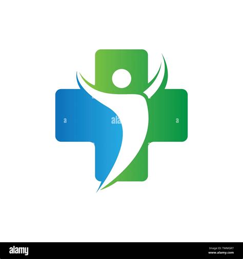 Human Medical Cross Logo Healthy Care Logo Design Vector Stock Vector