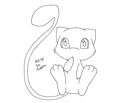 Mew Outline by daghostz on DeviantArt