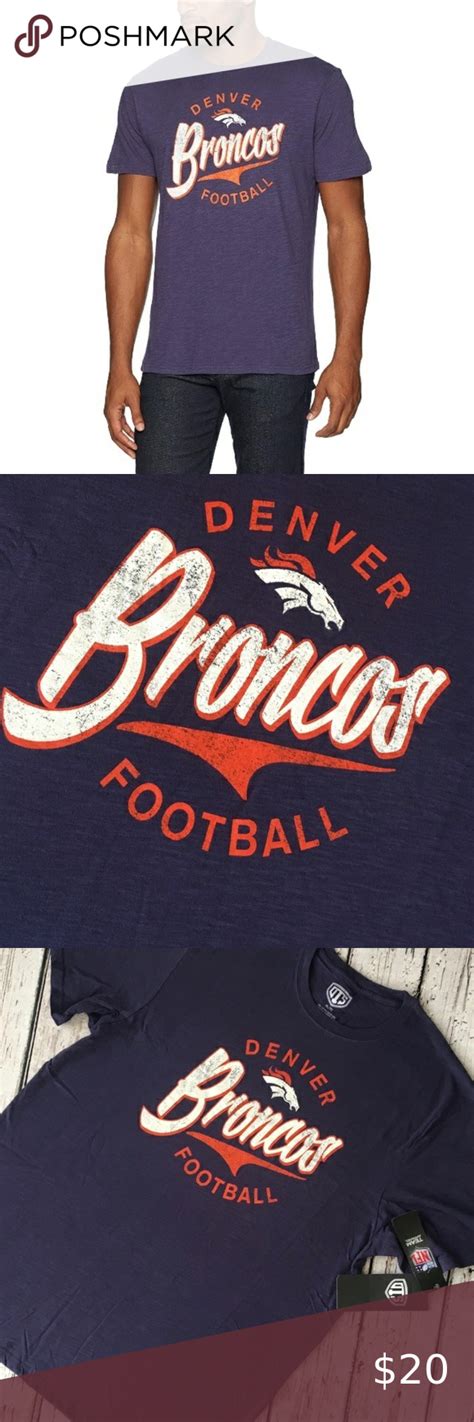 NWT Denver Broncos Football NFL XL T Shirt By OTS Mens Denver Bronco