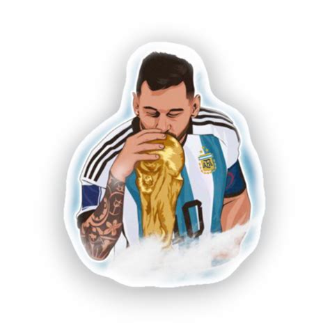 Messi Beso A La Copa Animado 485 Mundo Calcos