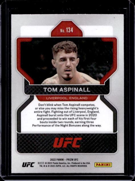 Panini Prizm Ufc Tom Aspinall Rookie Card Rc Heavyweight Ebay