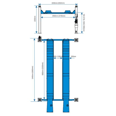 Elevador 4 Columnas Alineacion 5000 Hfl4155e ACO