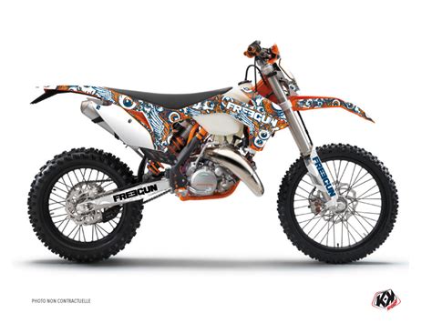 KTM EXC EXCF Dirt Bike Freegun Eyed Graphic Kit Orange Kutvek Kit Graphik