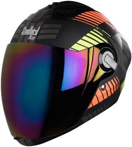 Steelbird SBA 2 Robot Full Face Helmet With Rainbow Visor Glossy