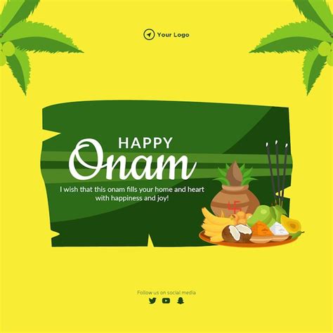 Premium Vector Happy Onam South Indian Kerala Festival Banner Design