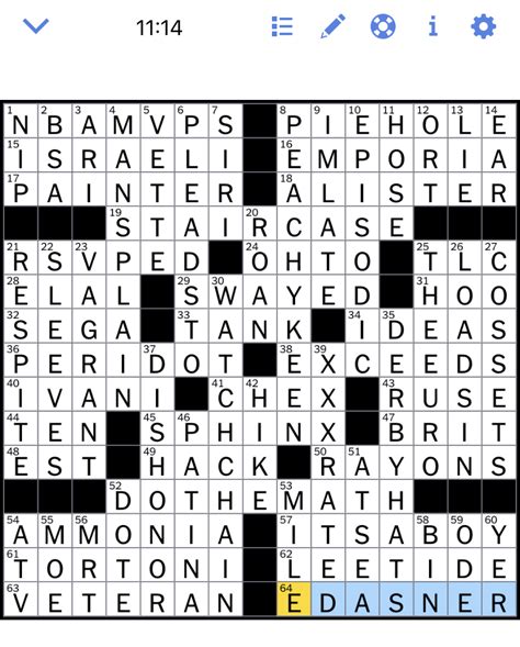 The New York Times Crossword Puzzle Solved: Friday's New York Times ...