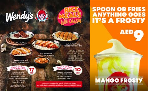 Savor Wendys Delicious Rice Meal Deals From Aed10 The Filipino Times