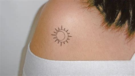 Moon and Sun Temporary Tattoo set of 2 - Etsy