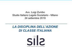 LA DISCIPLINA DELL AZIONE DI CLASSE ITALIANA Avv Luigi Zumbo Studio