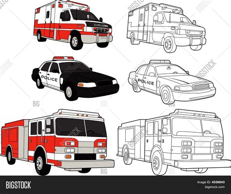 Ambulance, Fire Truck Vector & Photo (Free Trial) | Bigstock