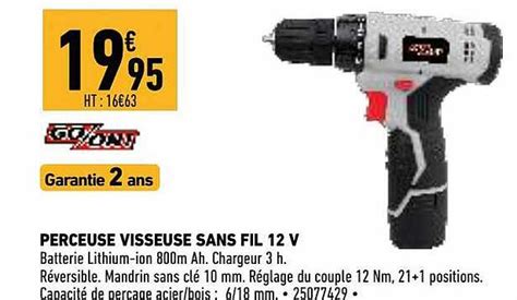 Promo Perceuse Visseuse Sans Fil V Go On Chez Brico Cash