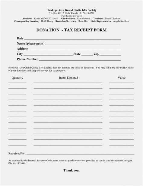 Salvation Army Donation Receipt Template | EmetOnlineBlog