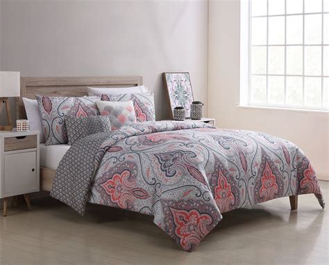 Better Homes And Gardens Gray Medallion Reversible 5 Piece Comforter Set