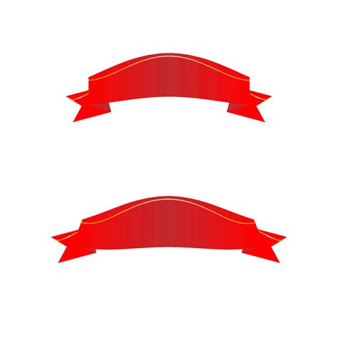 Red Ribbons Set Illustrator Vector Art At Vecteezy