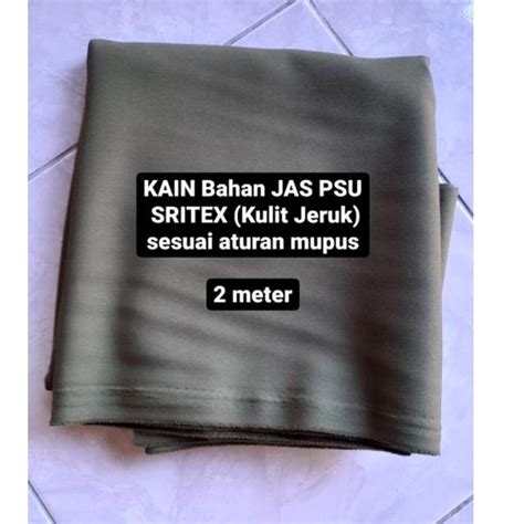 Jual Kain Bahan Jas Psu Persit Sritex Kulit Jeruk Mupus Kode