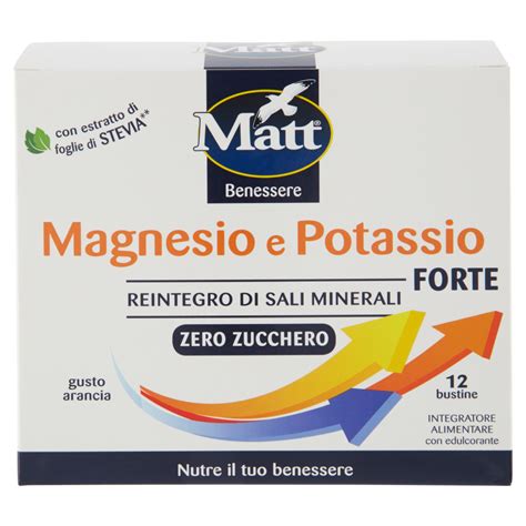 Matt Benessere Magnesio E Potassio Forte 12 Bustine 48 G Carrefour