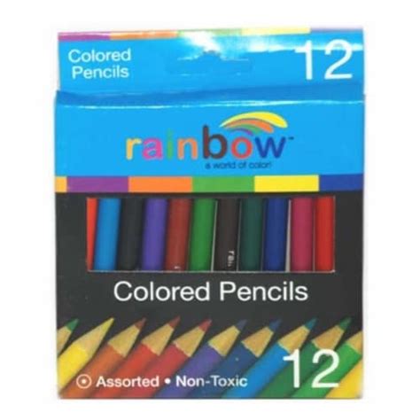 Ddi Rainbow Mini Colored Pencils 12 Count Assorted Colors Mini Size