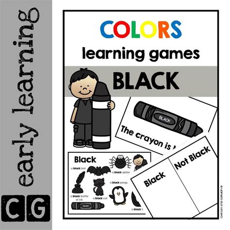 Color Activities for Centers and Learning (BLACK) | Color activities ...