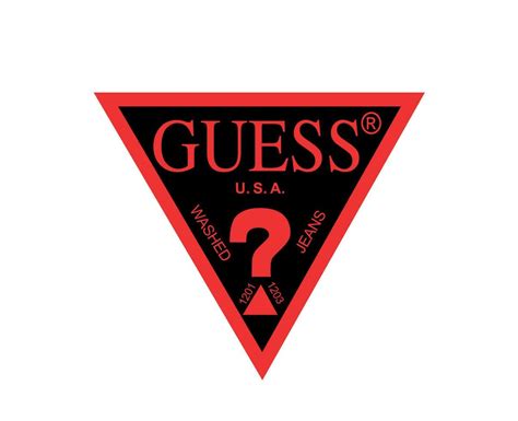 Guess Brand Logo Symbol Red And Black Design Clothes Fashion Vector ...