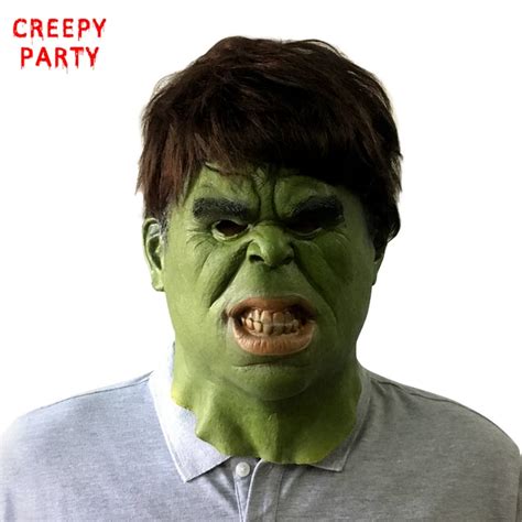 The Hulk Masks Men's Scary Full Face Latex Mask Superhero Movie ...