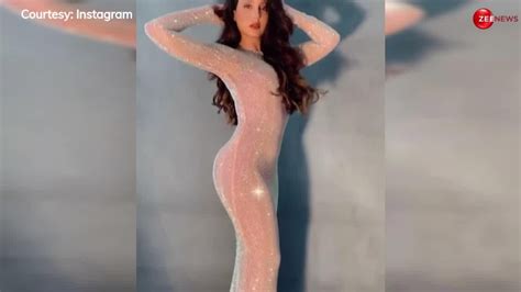 Supersexy Nora Fatehi Showing Hot Figure In Bodycon Dress Seduces Fans