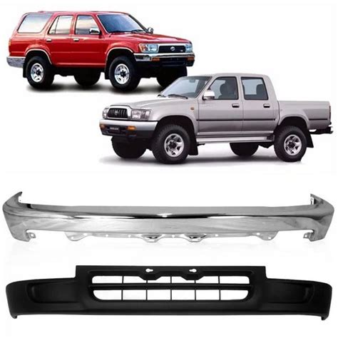 Parachoque Dianteiro Cromado Spoiler Hilux 2002 A 2004 E SW4 1992 A