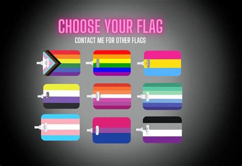 LGBTQ Pride Flag Luggage Tag Gay Lesbian Bisexual Trans Ids Rainbow Travel Tag Custom
