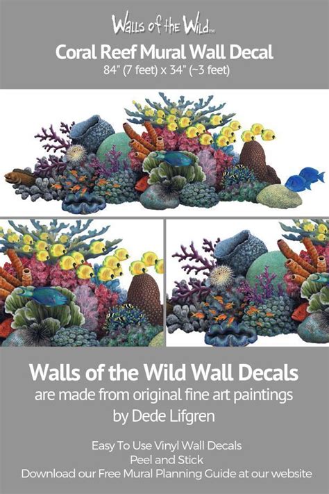 Coral Reef Wall Decals | Tropical Fish Wall Decals | Ocean Wall Mural ...