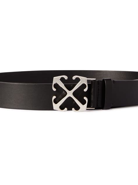 Off White Arrows Buckle Leather Belt Farfetch