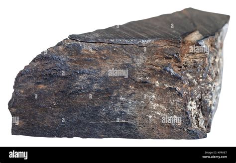 Piece Of Raw Jet Lignite Brown Coal Gemstone Stock Photo Alamy