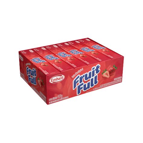 Doces Caramelo Embaré Fruit Full Morango 12un 38g Caramelo Embaré Fruit ...