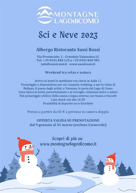 Sci E Neve Albergo Ristorante Sassi Rossi Lago Di Como E Valsassina