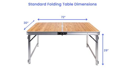 Folding Table Size (Dimensions Guide) - Designing Idea