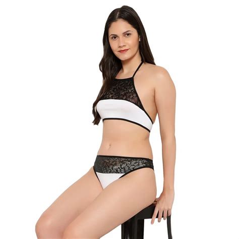 Women Swim Set Black And White Lingerie Set At Rs 165 Piece Lingerie Set In New Delhi ID