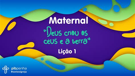 Rede De Crian As Maternal Li O Deus Criou Os C Us E A Terra