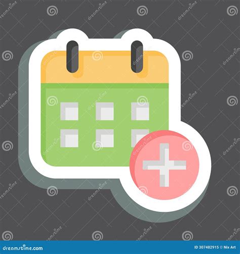 Sticker Annual Checkup. Related To Medical Symbol. Simple Design